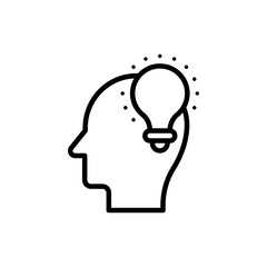 Learning skill vector outline icon style illustration. EPS 10 file