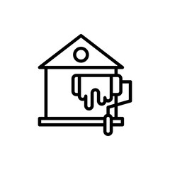 Roller vector outline icon style illustration. EPS 10 file