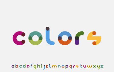 colorful calligraphy alphabet small lettering a to z font family