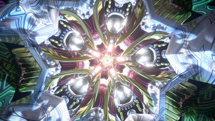 Psychedelic 3D of abstract mandala for trippy art psychedelic trance to open third eye chakra of trance visuals of trip background wallpaper illustration cgi beautiful colorful bright