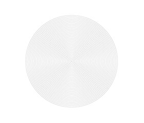 Concentric circle element. Black and white color ring. Abstract  vector illustration for sound wave, Monochrome graphic.