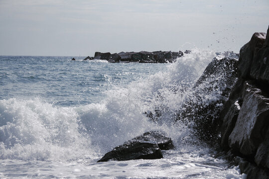 The Waves Beat On The Cold Stones In A Singing Foam