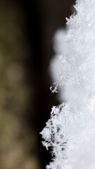 desktop wallpaper, winter photo of snowflakes in the snow