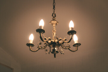 chandelier in the dark