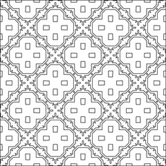 Obraz na płótnie Canvas Geometric vector pattern with triangular elements. Seamless abstract ornament for wallpapers and backgrounds. Black and white colors. 