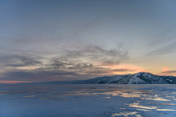 Baikal lake in winter. Irkutsk Region, Russia