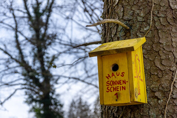 Vogelhäuser im Stadtwald von Schopfheim