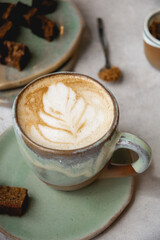 cup of coffee with cinnamon