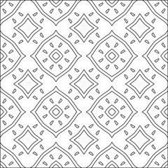 Geometric vector pattern with triangular elements. Seamless abstract ornament for wallpapers and backgrounds. Black and white colors. 
