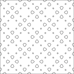  Geometric vector pattern with triangular elements. Seamless abstract ornament for wallpapers and backgrounds. Black and white colors. 