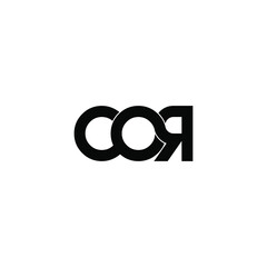 cor letter original monogram logo design