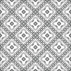 Geometric vector pattern with triangular elements. Seamless abstract ornament for wallpapers and backgrounds. Black and white colors. 