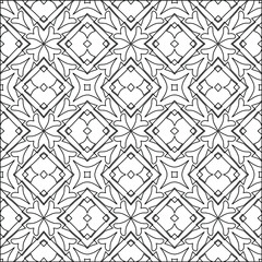 Geometric vector pattern with triangular elements. Seamless abstract ornament for wallpapers and backgrounds. Black and white colors. 