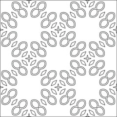 Geometric vector pattern with triangular elements. Seamless abstract ornament for wallpapers and backgrounds. Black and white colors. 