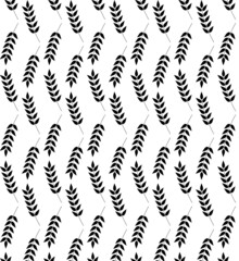 Abstract pattern having white background with leaves
