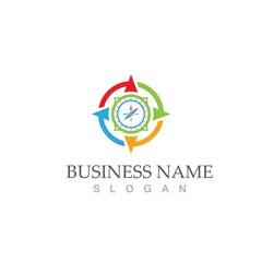 compass logo template vector icon illustration