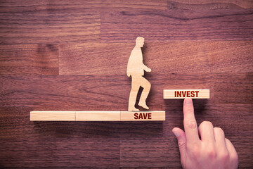 Transform savings to investment concept
