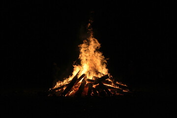 fire in the fireplace