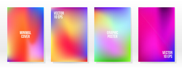 Obraz premium Minimal Poster. Pastel Soft. Rainbow Gradient Set