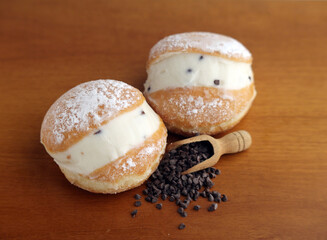 sicilian graffa on wooden table