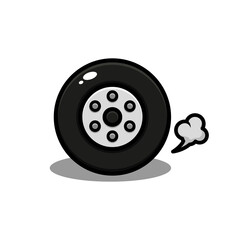 vector wheels illustration design. The wheels with an outline is suitable for stickers, icons, mascots, logos, clip art, and other graphic purposes