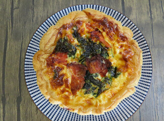 Quiche saumon épinard