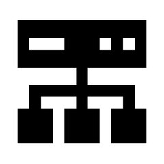 Fototapeta premium Server hub icon in linear design