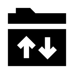 
An editable icon of folder data transfer

