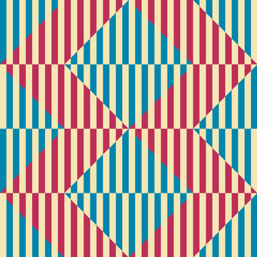 Seamless abstract pattern in constructivism soviet style. Vector vintage 20s geometric ornament.