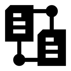 
Icon of files transfer in linear design 

