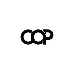 cop letter original monogram logo design