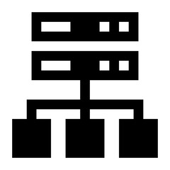 
Server hub icon in linear design 

