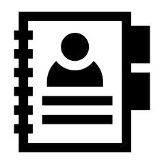 
Download this linear icon of contacts book 

