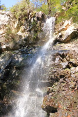 Caledonia waterfall in the troodos mountains in cyprus