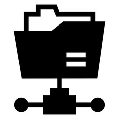 
A shared folder icon in linear design 

