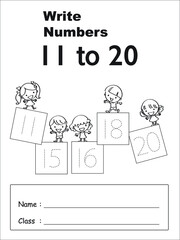 Obraz premium education book cover design kids 