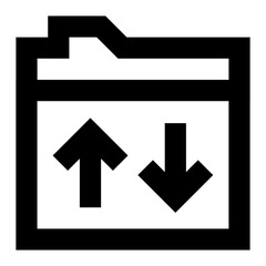 
An editable icon of folder data transfer

