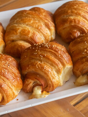 croissant on table