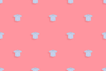 Fototapeta na wymiar Short sleeve shirts seamless pattern. Bright background from a shirt. 