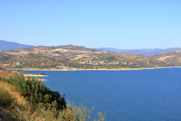 Obraz premium Kouris reservoir, 15 km from Limassol, Cyprus