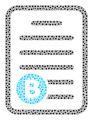 Vector bitcoin pricelist covid-2019 mosaic icon organized for pandemic applications. Bitcoin pricelist mosaic is done with tiny covid infection items.