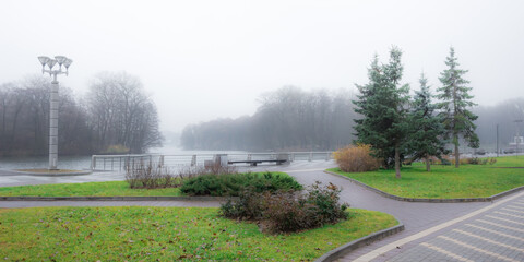 The quay of the river Svislach. Minsk, Belarus.
