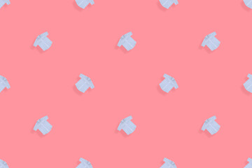 Short sleeve shirts seamless pattern. Bright background from a shirt. 
