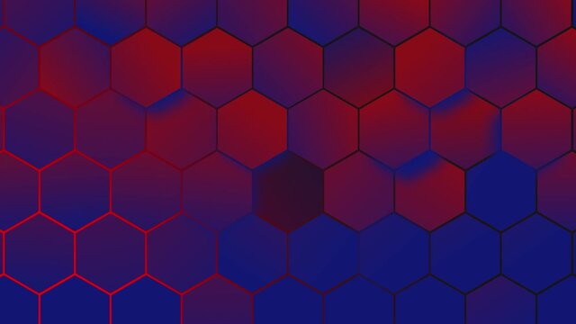 4K Seamless loop Bright modern abstract retro background with multicolored simple moving geometric shapes on the neon background. Seamless loop