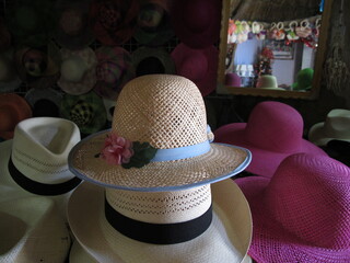 hats for sale at the market