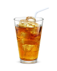 グラス アイスティー お茶 飲み物 イラスト リアル ストロー