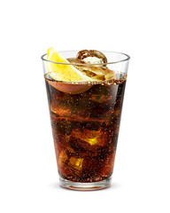 グラス コーラ 氷 レモン 飲み物 イラスト リアル