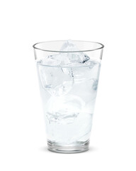 グラス 水 お冷 飲み物 氷 イラスト リアル 