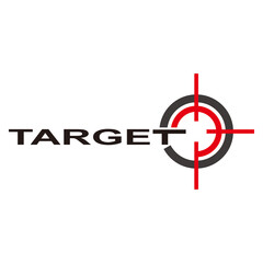 letter of target logo design vector icon elements symbol illustrations