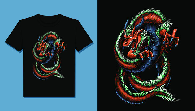 king dragon t shirt design